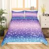 Rainbow Galaxy Duvet Cover Rainbow Quilt Cover Set Colorful Stars Space Psychedelic Polyester Bedding Set Double Queen King Size
