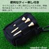 Golf Ball Case for 2 Roomy Enough To Fit Forks and with Tee Golf Ball Black [sourire Vivre] Balls, Markers, Holder, Pouch, Simple,