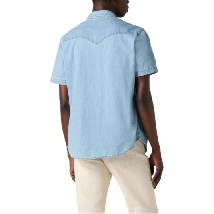 Levis Soft Comfortable Simple Polo Shirt Men Shirts Light-Blue 86626-0014