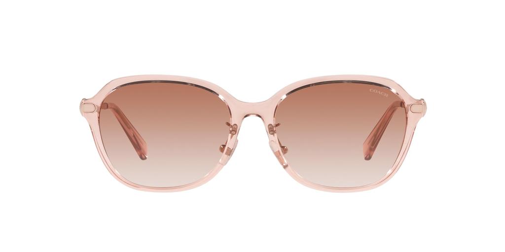 Coach HC8332D Transparent Pink Size 56 Women's Sunglasses,
