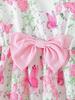 Spring-Autumn Girls' Princess Jacket & Vest Set: Long Sleeve Dress with Printed Vest