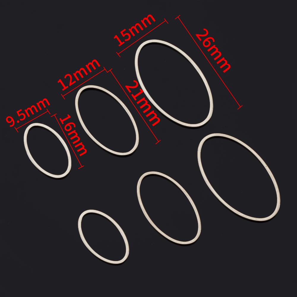 

10pcs Stainless Steel Oval Charms DIY Earring Pendants Closed Rings Hollow Resin Mold Bezels Frame for Jewelry Making Supplies 21mm