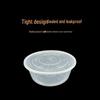 Disposable Round Meal Boxes with Flat Lids, 3000ml (90 Sets)