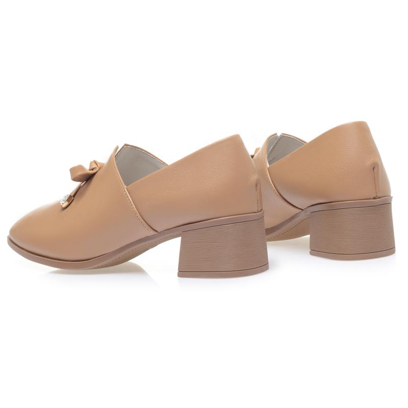 Fashion AIYUQI Dress Shoes Women Genuine Leather 2025 Fall New Thick Heel Large Size Women Casual Shoes Square Head Women Office Shoes