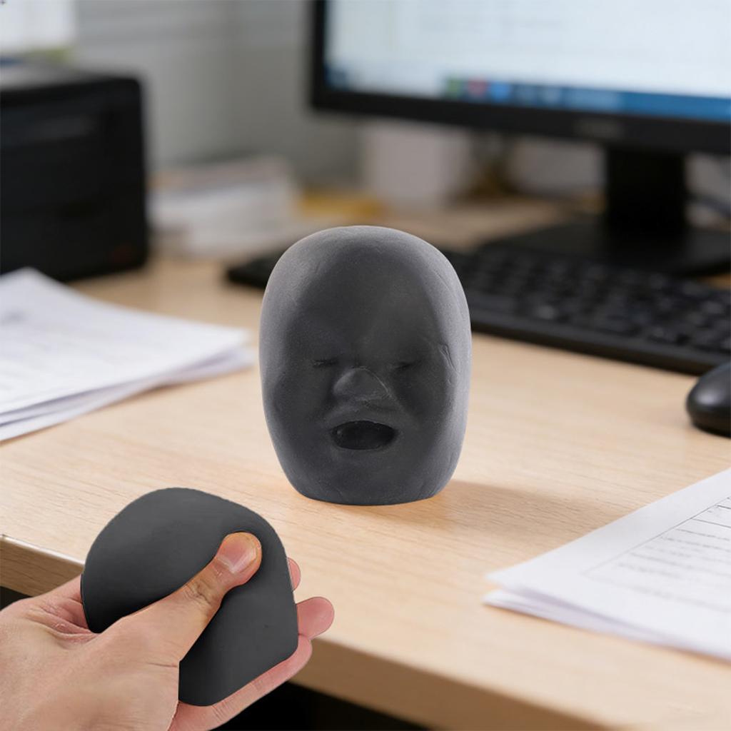 6 Cm Stress For Adults Amusing Face Design Stress Toys Sensory For And Home Use In White Colour Skateboard