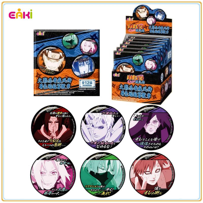 Original EAKI Naruto Heterochromatic Scene Pendant Badge Series Blind Box Anime Character Model Collection Toys Gifts