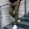 Herren Cargo-Hose mit Kordelzug Taille Reißverschlusstaschen Design Slim Fit Knöchelbündchen Lässige Streetwear Lange Hosen