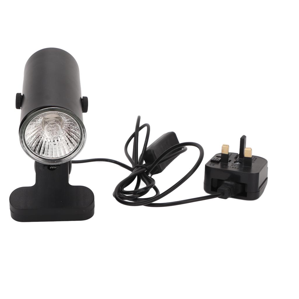 UVA UVB Reptilienlampe 50W Vollspektrum Sonnenlampe Sonnenbad Wärmelampe mit Klemme für Amphibien