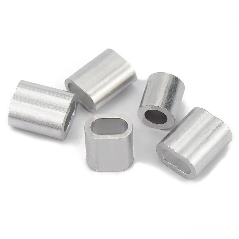 Aluminum Oval Clamp for Steel Wire Rope, 8-shaped & Single/Double Hole