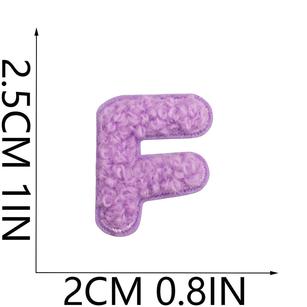 Towel Embroidery English Alphabet Embroidery Cloth Sticker Small Number Patch Sticker Bag Decoration Chenille Embroidery Label Ironing