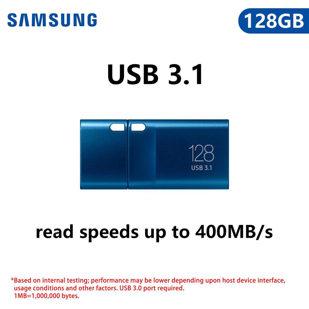 Samsung 128GB USB Type-C Flash Drive 64GB 256GB 400mb/s 512GB USB 3.1 USB 3.2 Pendrive Memory Stick USB Flash Drive For PC/Notebook/phone/Tablet