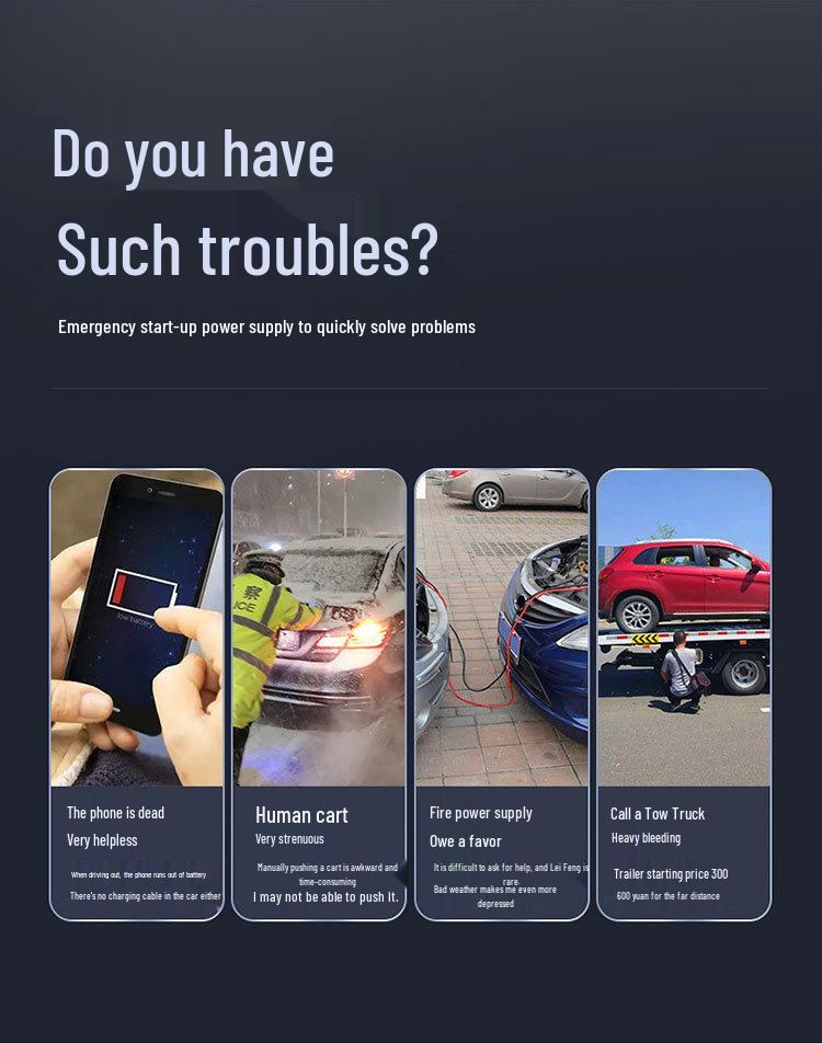 High-Capacity Multifunctional Car Emergency Jump Starter