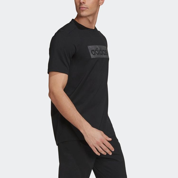 Adidas Sport Round Neck Short Sleeve T-Shirt Men Tops Black GV5189