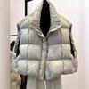 2025 autumn and winter new vest European fashion foreign style thickened vest warm short down cotton jacket