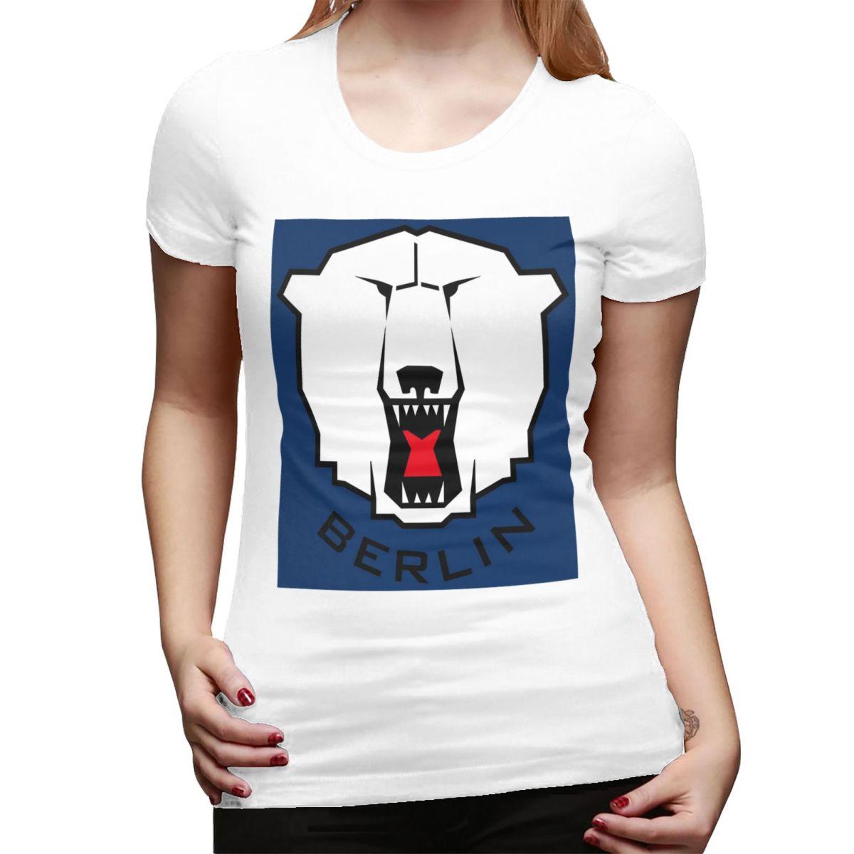 

Eisbaren Berlin TShirt for Women Round Neck Streetwear T Shirts Womens Tees Short Summer Clothes Tops S