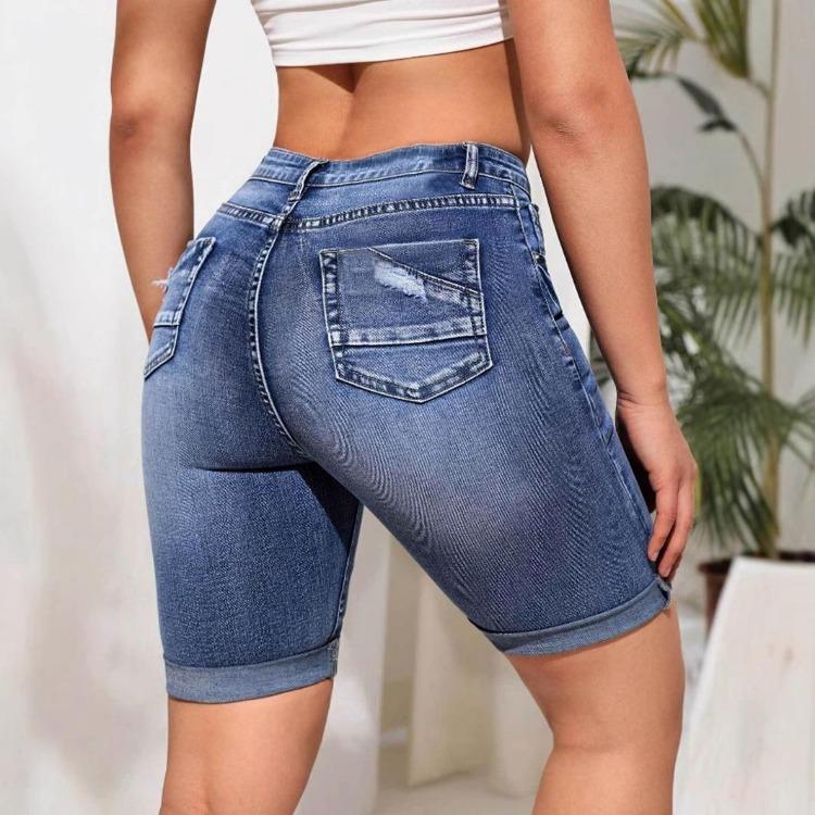 Women Skinny Slim High Waist Denim Shorts Summer Jeans Shorts