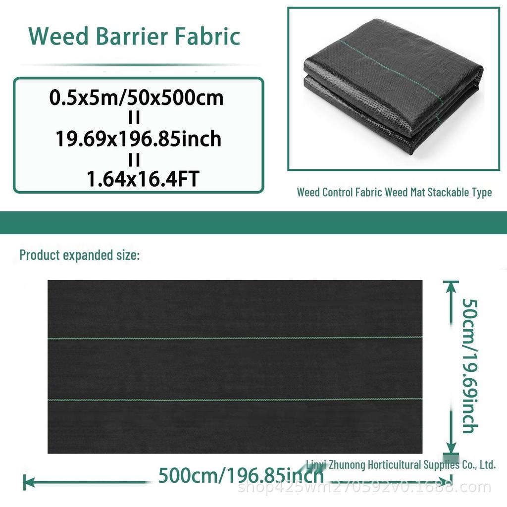 Black PP Weed Barrier Cloth: Breathable, Water-Permeable Ground Cover for Orchards and Gardens