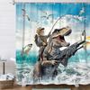 Jurassic Action Dinosaurier Wandteppich Monster Kunst Wandbehang T-Rex Hai Meeresdruck Sci-Fi Dekor Dschungel Poster Banner