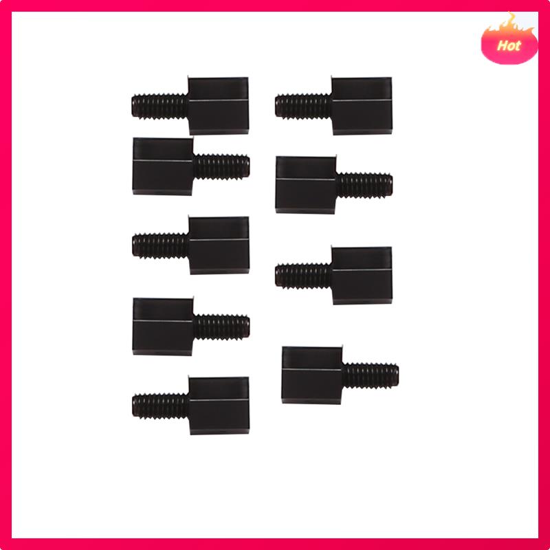 400X Motherboard Nylon Hex Standoff Threaded Spacer M3 Thread 6+6Mm Black