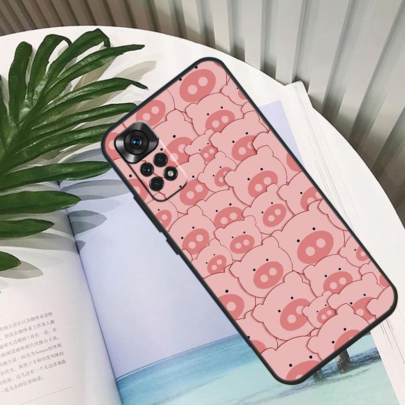 Cute Pink Pig Funda For Xiaomi Redmi Note 14 10 11 12 13 15 Pro Plus Case For Redmi 15 15C 14C 12C 10C 13C