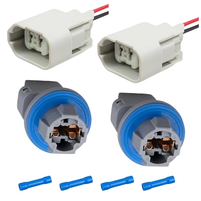 1Set Rear License Plate Light Socket W/2 Way Female Wiring Replacement For Ford F81Z-13411-AA Car Accessories