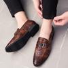 Mens Shoes Leather Classic Men Casual Shoes Luxury Brand 2024 Mens All-match Loafers Moccasins Breathable Slip On Driving Shoes