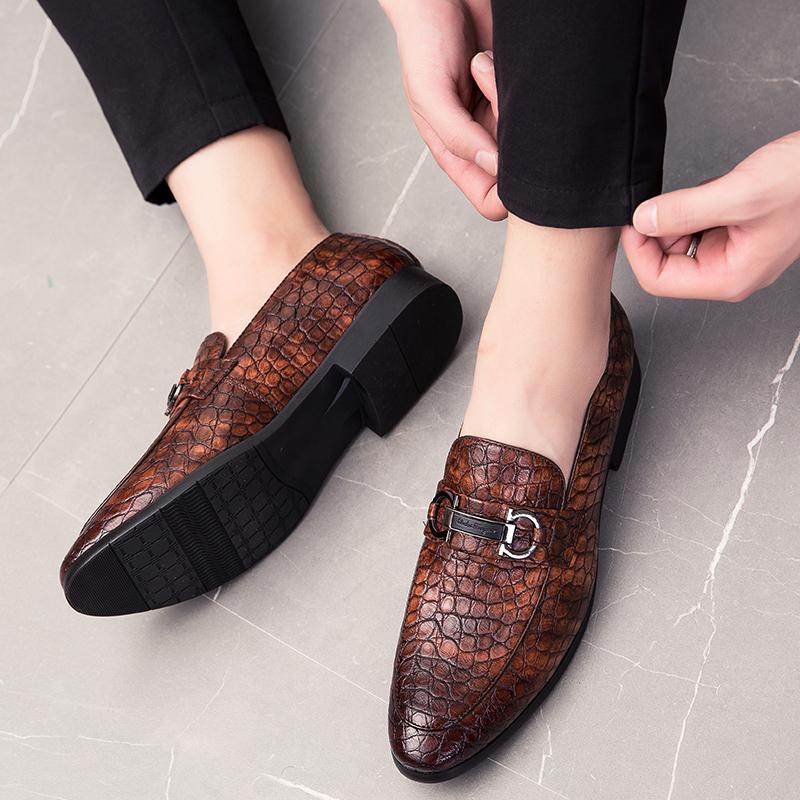 Mens Shoes Leather Classic Men Casual Shoes Luxury Brand 2024 Mens All-match Loafers Moccasins Breathable Slip On Driving Shoes