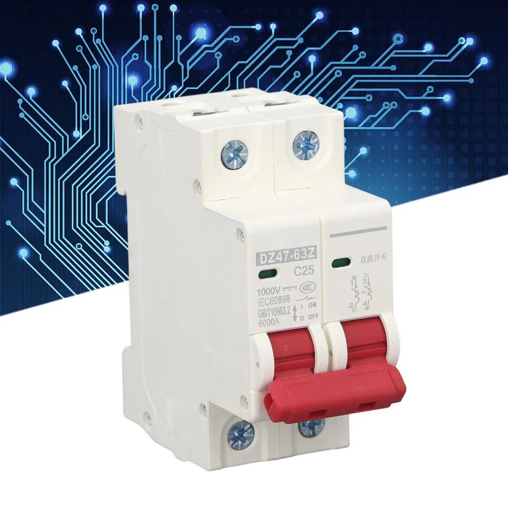 

DZ47-63Z Circuit Breaker 2P 10/16/20/25/32/40/50/63A Home Circuit Breaker 6000A Breaking Capacity DC 1000V 16A