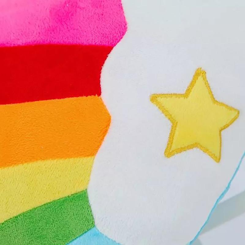 40X35Cm Rainbow Heart Plush Pillow Stuffed Colorful Sweet Cushion Sofa Chair Home Decoration Halloween'S Day Gift