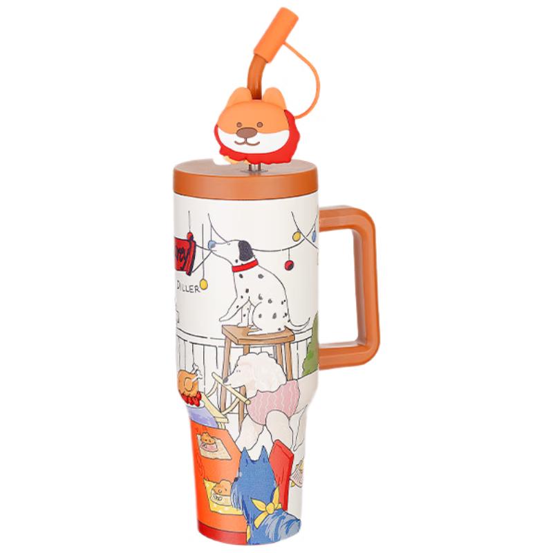 Diller Corgi Cute Dog 1200ML Insulated Tumbler
