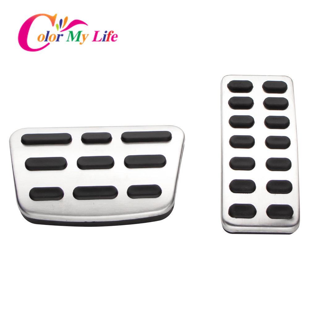 Color My Life Stainless Steel Car Pedal Cover Pad for Hyundai Accent Solaris I20 2011 - 2017 MT AT Accessories Car
