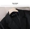 2025 Herbst/Winter Damen Koreanischer Stil Mittellanger Trenchcoat mit Anzugkragen 8620