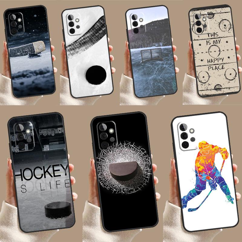 Ice Hockey Case For Samsung Galaxy A13 A33 A53 A15 A25 A35 A55 A54 A34 A14 A71 A51 A12 A32 A52 Cover