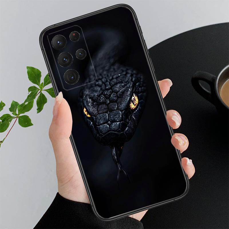 Snake Art Funda Phone Case For Samsung Galaxy S25 S24 S23 S22 S21 Ultra S24 S23 S22 S21 S25 Plus S24 S25 FE
