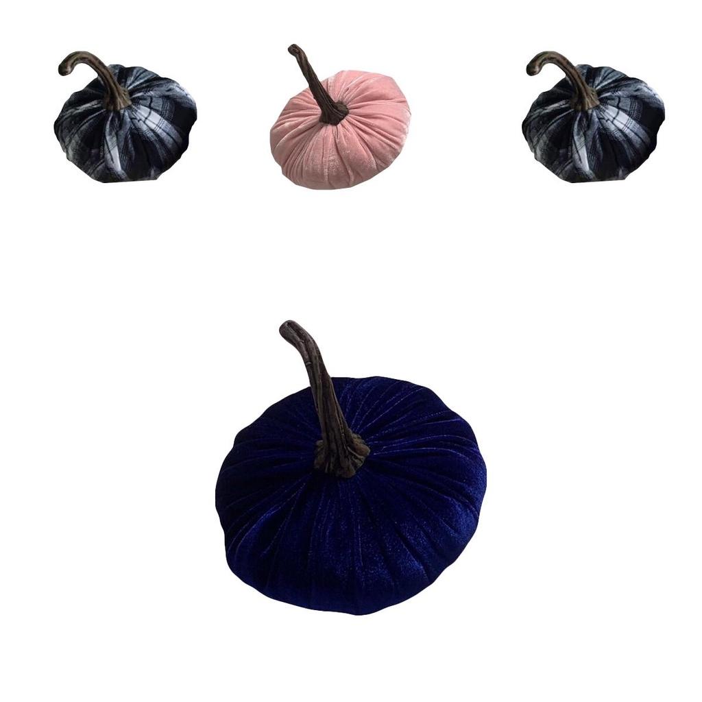 Elegant Blue Pumpkin Plush Pillows Ideal For Halloween And Autumn Decorations