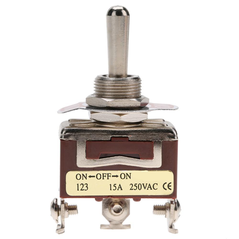 15A 250V Momentary Toggle Switch 3 Position 3 Pin SPDT Switch  Industrial Control