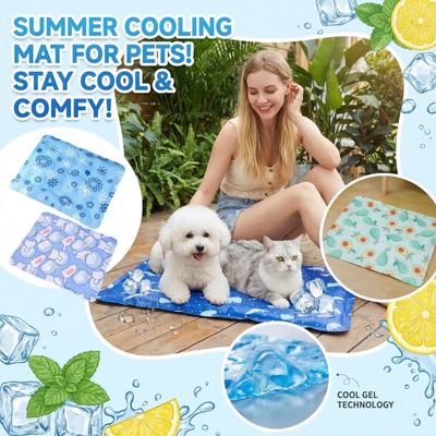 Tapis d'été pour animaux de compagnie, coussinet rafraîchissant en gel doux pour chiens et chats, lit de couchage