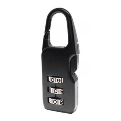 3?Digit Combination Lock Resettable Anti Theft Zinc Alloy Padlock for Gates Backpack DrawersBlack