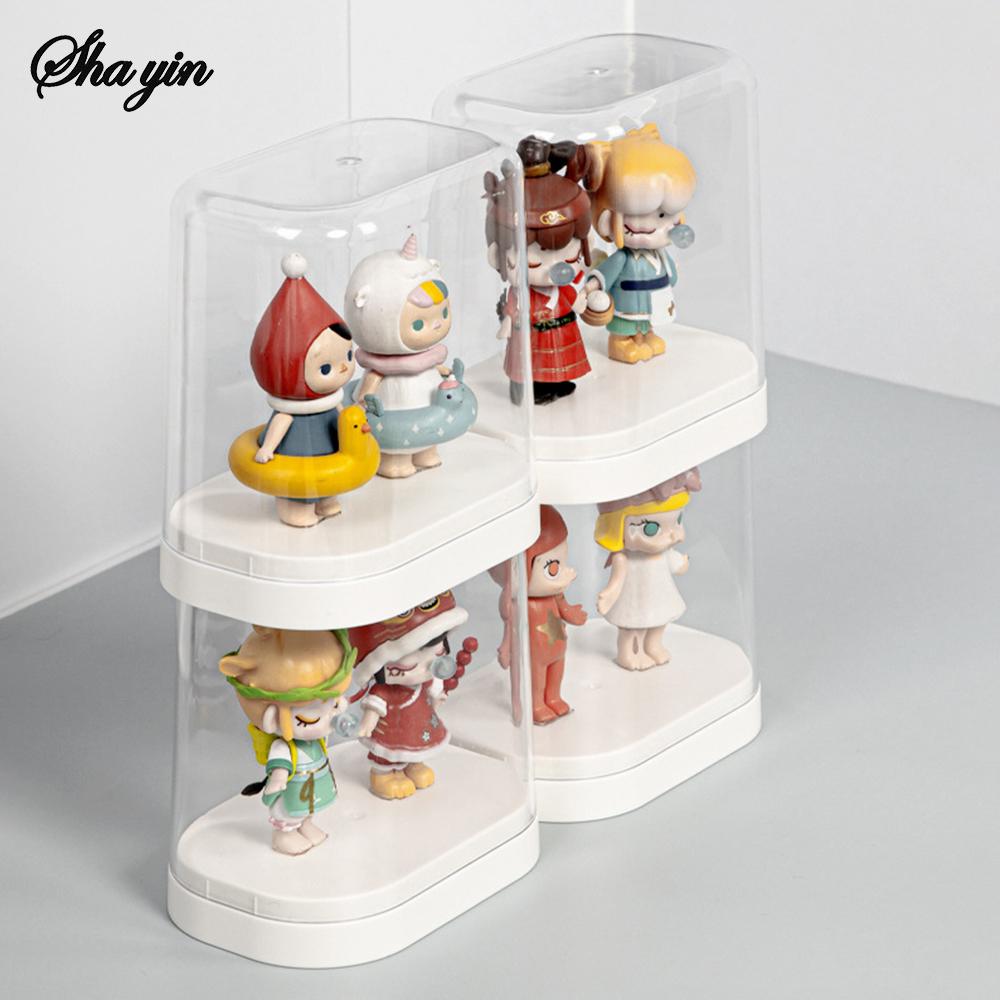 4PCS Transparent Dustproof Storage Display Wall Box for Blind Figures Handmade Dolls Lego Display Case Bubble Mart Storage Box