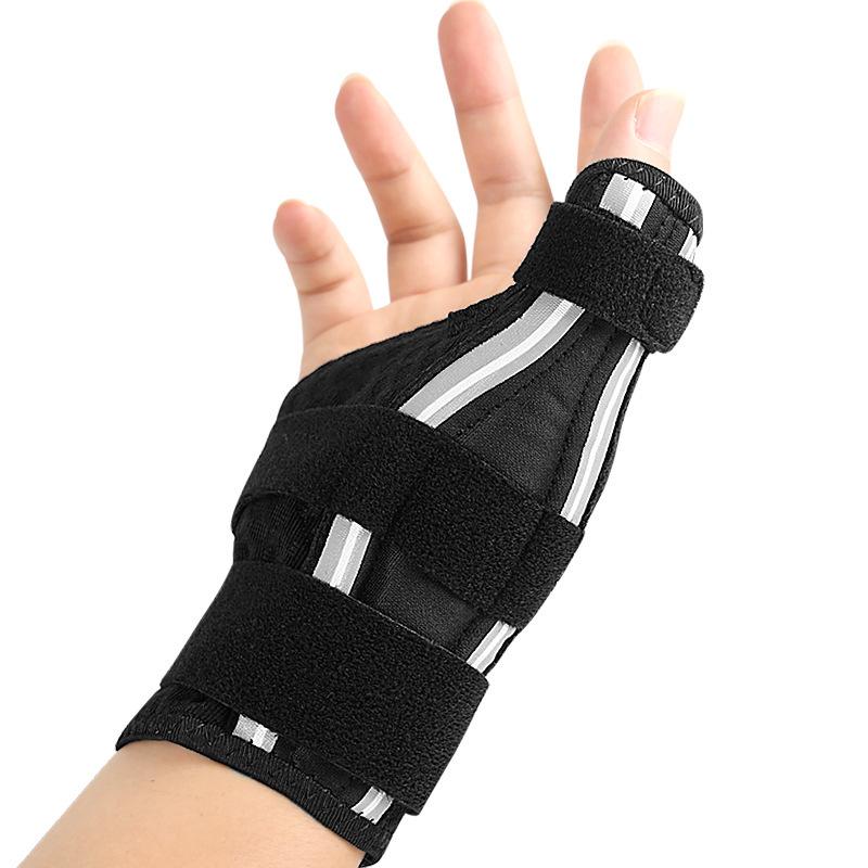 Breathable Double Thumb Support Brace with Magic Tape Compression