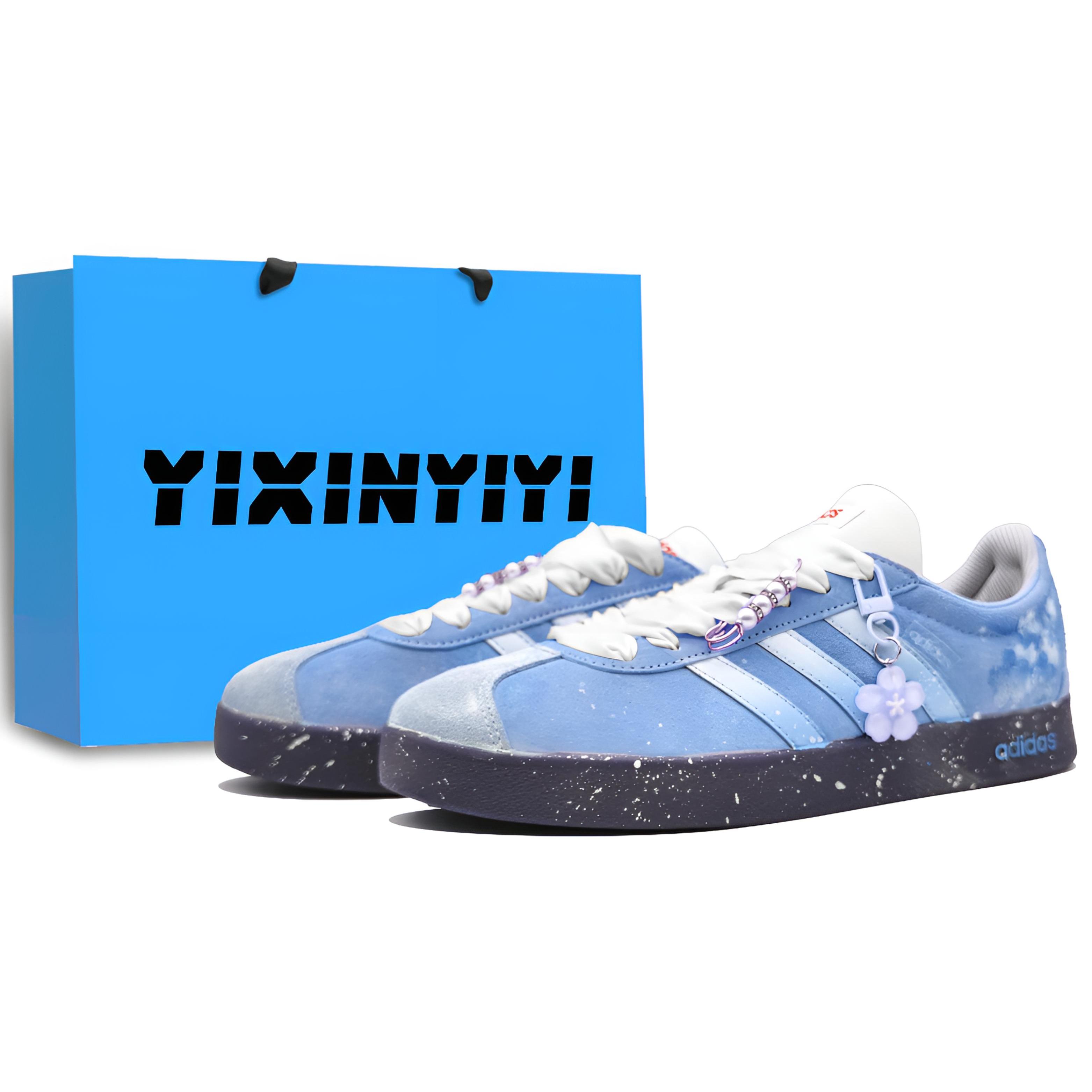 Adidas VL COURT 2.0 Low top German Army Trainers Unisex Bell Blue JS3003(Team1353-) 39⅓