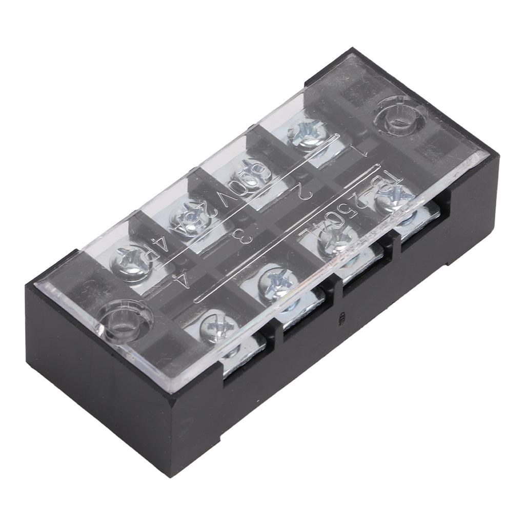 50pcs Terminal Blocks Dual Row 25A 600V Good Electrical Conductivity Screw Terminal Strip Blocks for Distribution Box
