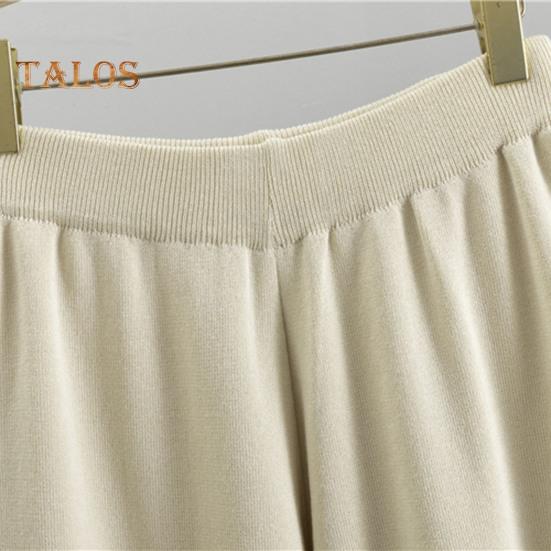 2 Teile/satz Damen Top Hosen Set Streifendruck Rundhals Langarm Sweatshirt Elastische Taille Weites Bein Jogginghose Sport Outfit Herbst Lässiger Trainingsanzug