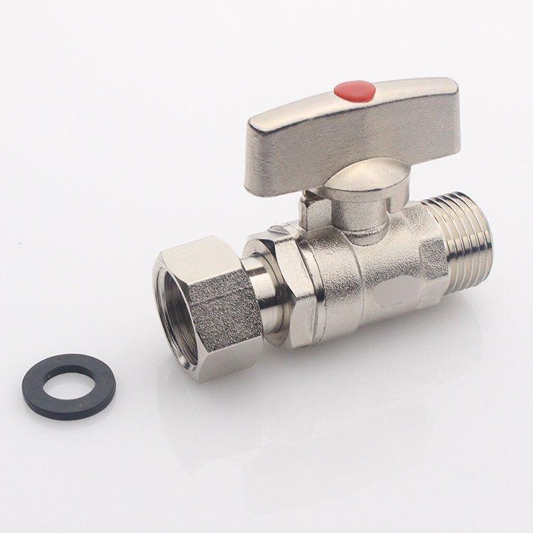 4-6 Point Copper DN15 Union Ball Valve, Thickened, Internal/External Thread, Straight-Through, for Hot/Cold Water Systems
