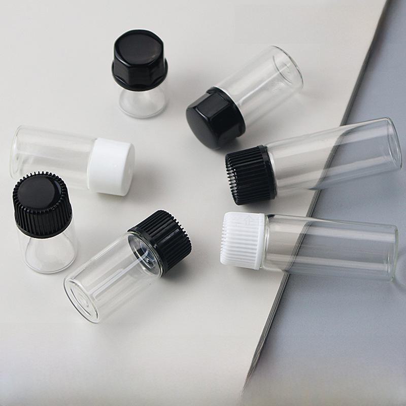 "Verschiedene kleine Glasflaschen: 1ml, 2ml, 3ml, 4ml, 5ml Ätherische Öle & Proben Schraubverschluss Ziehröhrchen Flaschen"