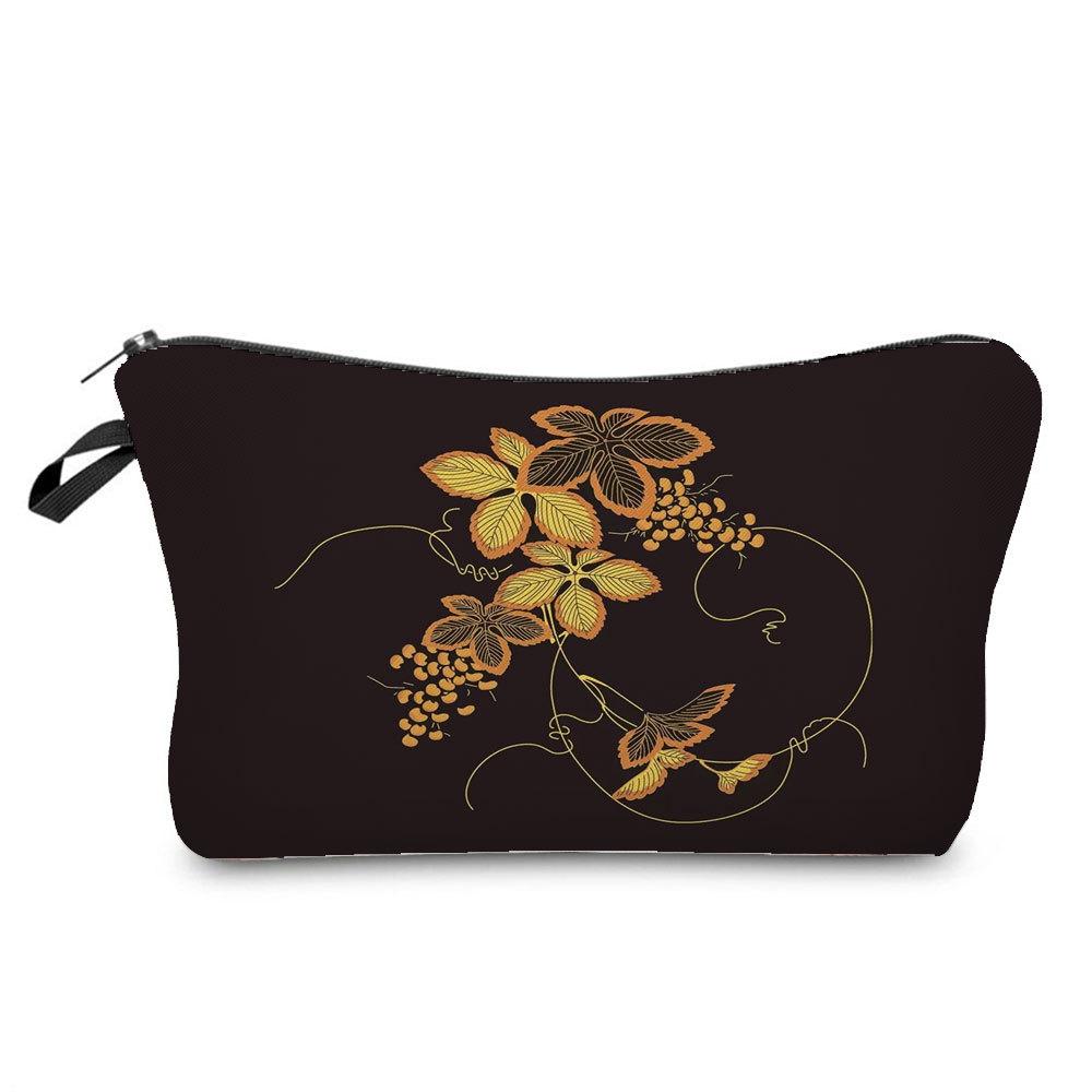 Women Flower Print Cosmetic Bag Toiletries Organize Travel Storage Case 6764