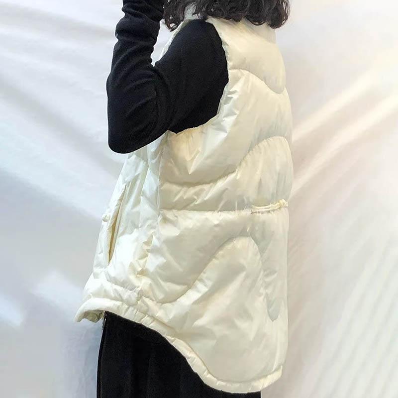 Vest for Women Down Winter Thickened Sweater Sleeveless Tops Vest Oversize Casual Solid Color Vest