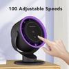 Desk Fan Battery Operated USB Rechargeable Personal Fan Quiet Small Portable Fan 100 Speed Adjustable Digital Display for Office Home Desktop Camping