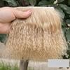 Curly Texture Sheepskin Wool Extensions Hair Row BJD Dolls Wigs Cute Lamb Fur Pelt  Hair Wefts