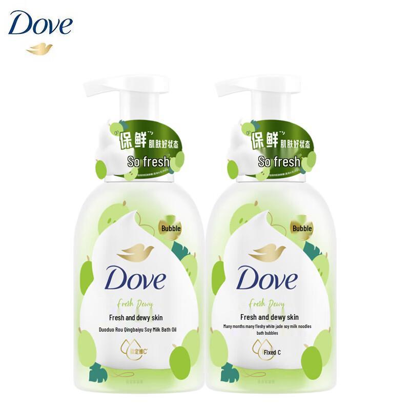 Dove Moisturizing Shower Foam with Succulent Grape & White Jade Soy Milk Scent